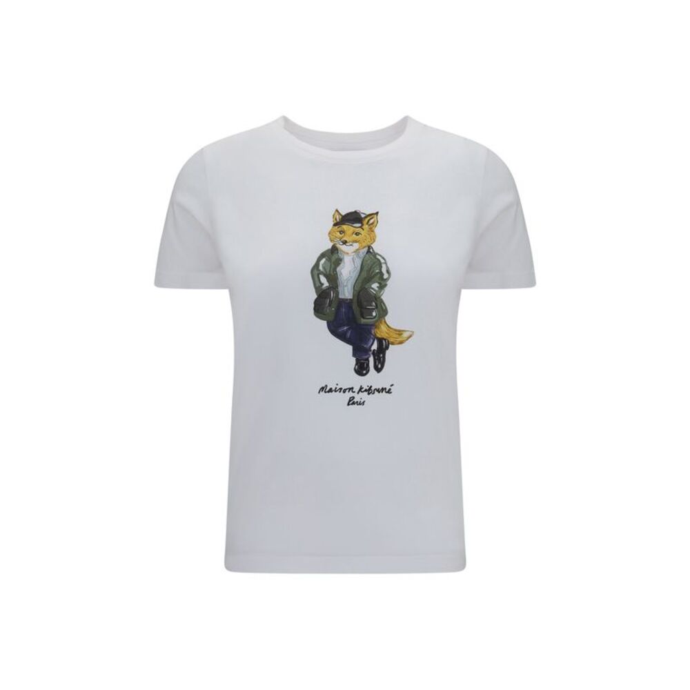 Maison Kitsuné Women Cotton Logo T-Shirt